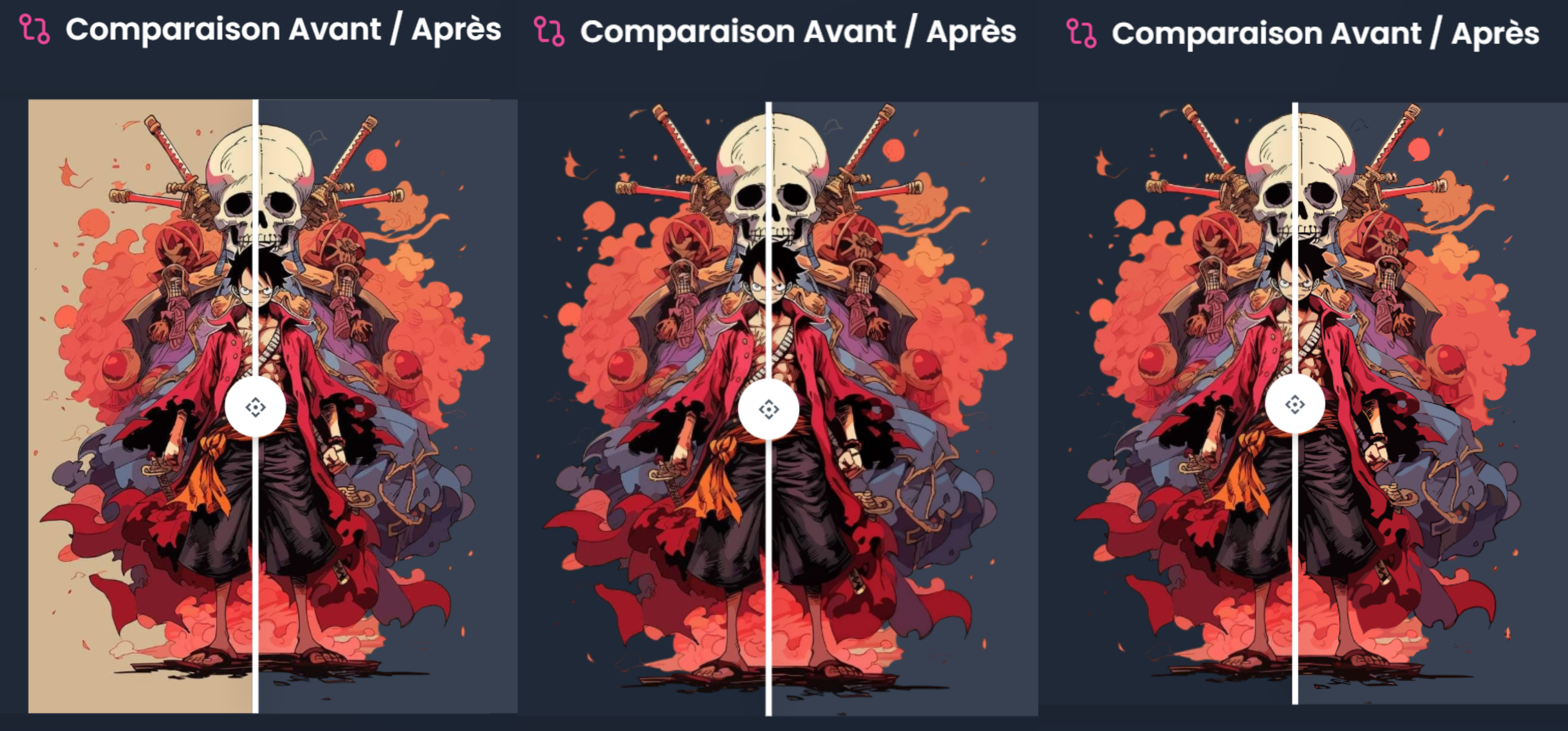 Comparaison Avant/Après des outils IA : Supprimer le fond, Améliorer l’image, Vectoriser